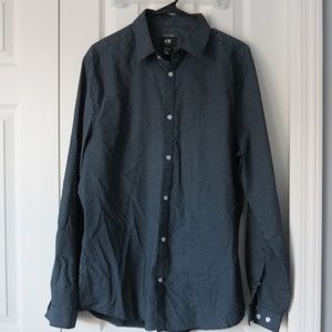 Black and White Polka Dot H&M Dress Shirt